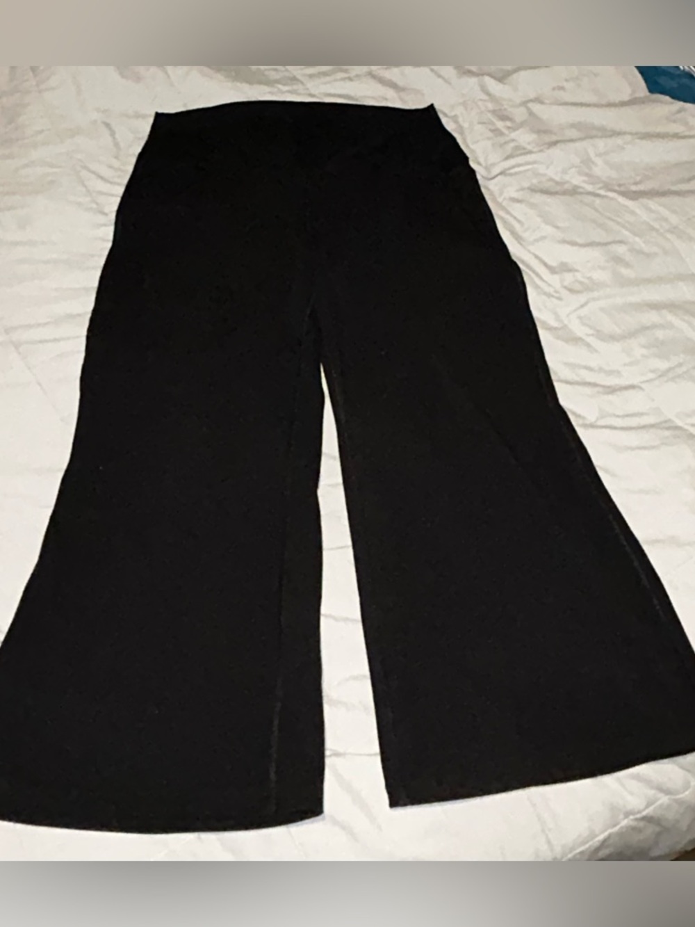 Old Navy High Rise Black Wide Leg Capris